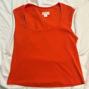 Anthropologie Maeve Orange Tank Top | size large